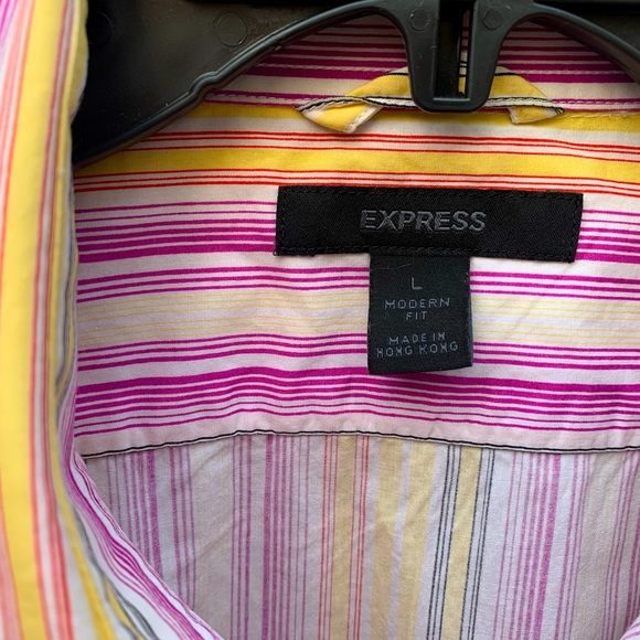 Express Multiprint Button Down Top - Picture 2 of 2